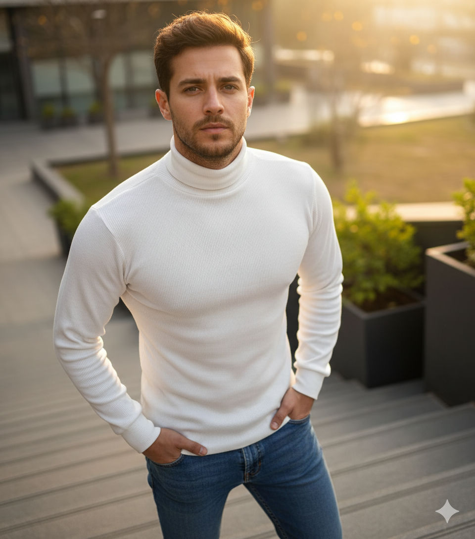 Edit style Premium Quality Turtle Neck T-Shirt