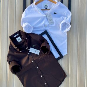 Premium Men's 100% Pure Cotton Solid Casual Shirt | Bio-Washed Silky Soft Fabri